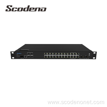 10G IP40 Industrial Network 24 Gigabit optical Port Managed Switch 1U Optical Aggregation Switch